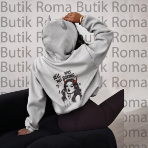 Bluza z różkami Hell szara Ks by Kamila Sygdziak