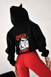 Bluza z różkami Queen czarna Ks by Kamila Sygdziak