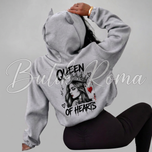 Bluza z różkami Queen szara Ks by Kamila Sygdziak
