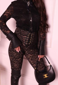 Legginsy koronkowe La Diva Rozmiar S