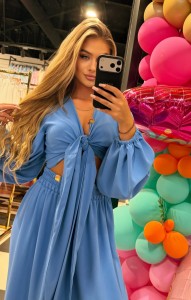 Komplet Boho Chic niebieski LA DIVA 