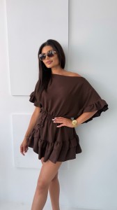 Kombinezon Excellence Leila kimono czekolada