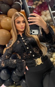 Bluzka koronkowa MUSA czarna LA DIVA